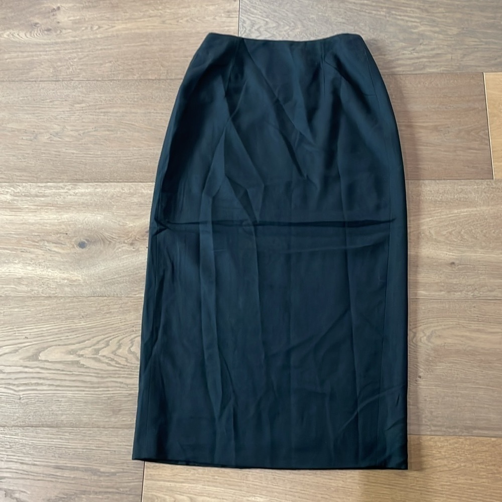 Industria Made in Italy 100% Wool Black Wrap Skirt IT42/US6 - Picture 10 of 10